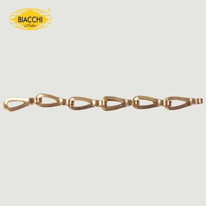 Corrente 17,8 mm Cada Elo Aço Latonado (M... Corrente 17,8 mm Cada Elo Aço Latonado (M...